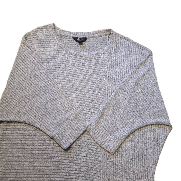 Simply Vera, Vera Wang Light Gray Heather Pullover Top Women's XL - Picture 4 of 12